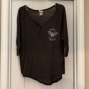 Wonder Woman Junk Food baseball style top